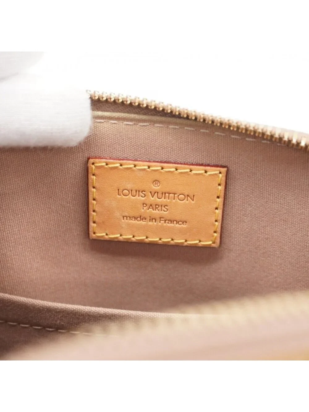 Louis Vuitton Handbag Vernis Alma BB Beige Poudre 2-Way